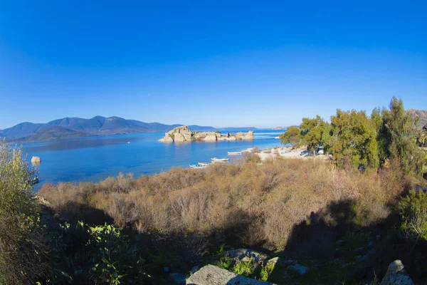 Bafa Lake Peaceful Place Ringed Traditional Villages Kapkr Full Fisherman — Fotografia de Stock