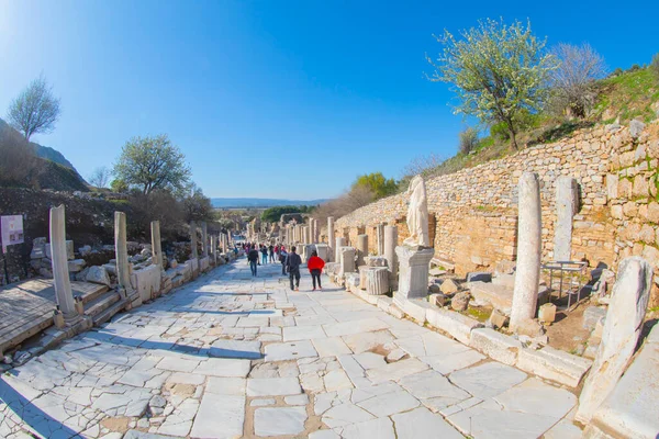 Éfeso Era Uma Antiga Cidade Grega Costa Ocidental Anatólia Costa — Fotografia de Stock