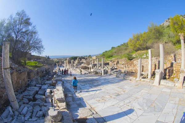 Ephesus Ancient Greek City Western Coast Anatolia Ionian Coast Three — ストック写真