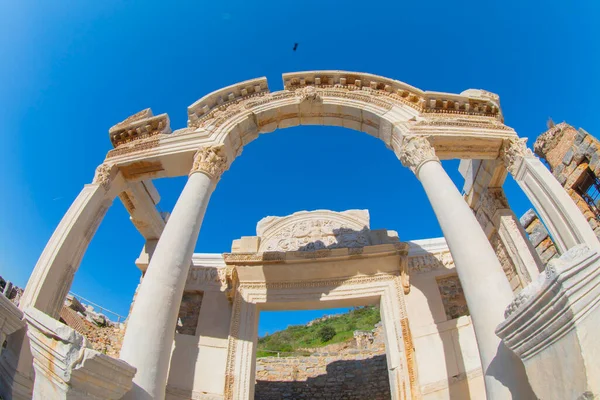 Ephesus Ancient Greek City Western Coast Anatolia Ionian Coast Three — Zdjęcie stockowe