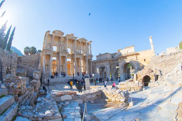Una Las Ciudades Antiguas Mejor Conservadas Éfeso Griego Fue Establecido — Foto de Stock