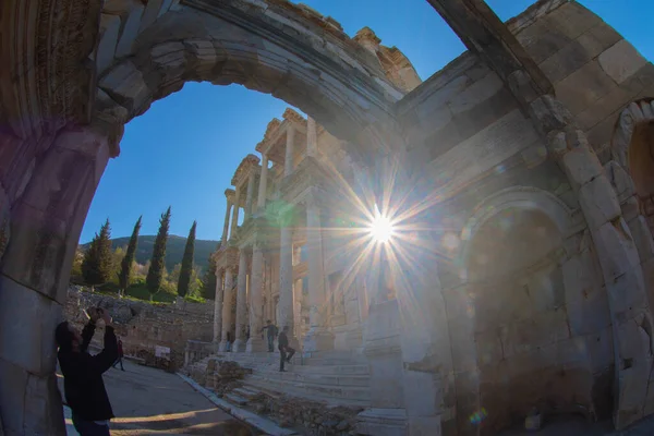 One Best Preserved Ancient Cities Ephesus Greek Established 9Th Century — Fotografia de Stock