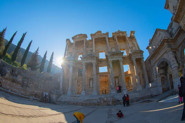 Egyik Legjobban Megőrzött Ősi Város Efézus Görög Jött Létre Században — Stock Fotó