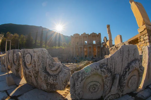 One Best Preserved Ancient Cities Ephesus Greek Established 9Th Century — Foto de Stock