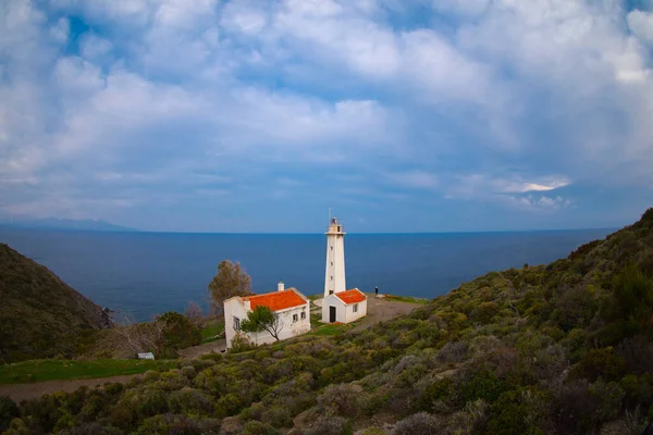 Sarpincik Lighthouse Which Established 1938 Veteran Lighthouse Has Stopped Serving — Stockfoto