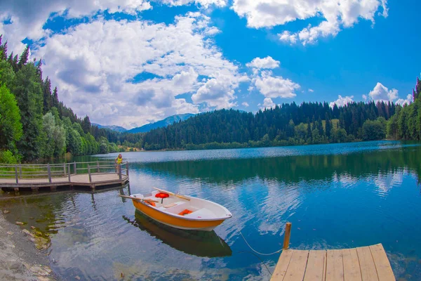 Savsat Karagol Black Lake Black Sea Region Morning Evaporation Savsat — Foto de Stock