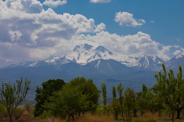 Mount Erciyes Mount Erciyes Nejvyšší Horou Turecka — Stock fotografie