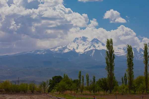 Mount Erciyes Mount Erciyes Törökország Legmagasabb Hegye — Stock Fotó