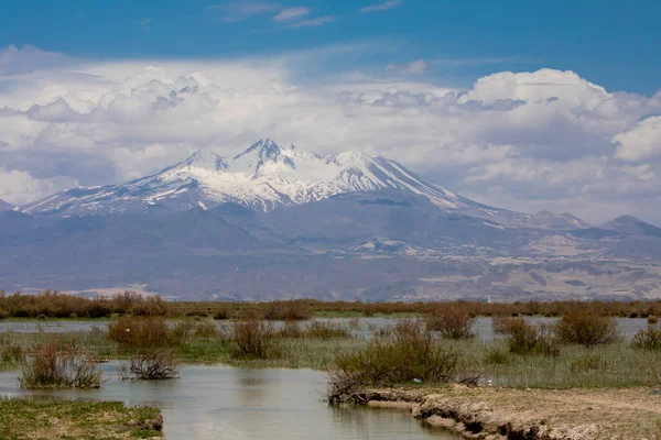 Mount Erciyes Mount Erciyes Törökország Legmagasabb Hegye — Stock Fotó