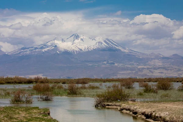 Mount Erciyes Mount Erciyes Törökország Legmagasabb Hegye — Stock Fotó