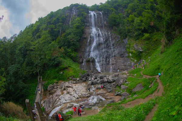 Mencuna Waterfall One Most Magnificent Waterfalls Eastern Black Sea Turkey — 图库照片