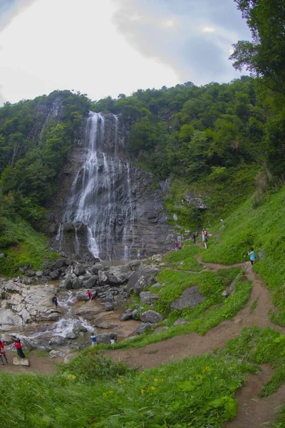 Mencuna Waterfall One Most Magnificent Waterfalls Eastern Black Sea Turkey — 图库照片