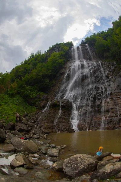 Mencuna Waterfall One Most Magnificent Waterfalls Eastern Black Sea Turkey — Stock Photo, Image