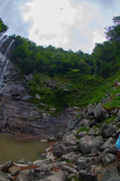 Mencuna Waterfall One Most Magnificent Waterfalls Eastern Black Sea Turkey — Foto Stock