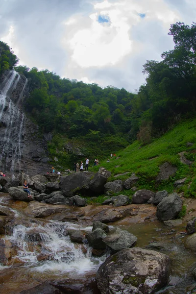 Mencuna Waterfall One Most Magnificent Waterfalls Eastern Black Sea Turkey —  Fotos de Stock