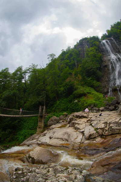 Mencuna Waterfall One Most Magnificent Waterfalls Eastern Black Sea Turkey —  Fotos de Stock