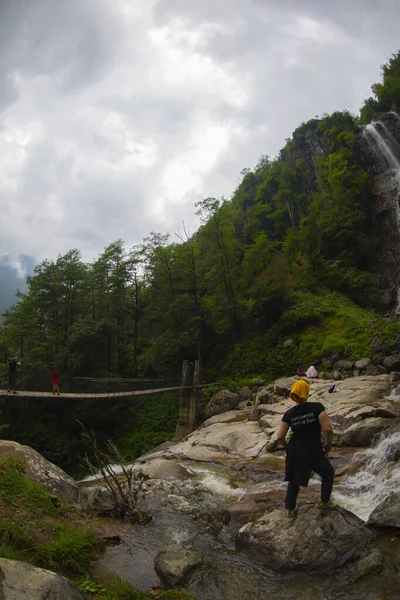 Mencuna Waterfall One Most Magnificent Waterfalls Eastern Black Sea Turkey — Foto de Stock