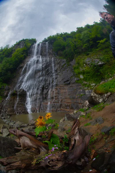 Mencuna Waterfall One Most Magnificent Waterfalls Eastern Black Sea Turkey — Stock Photo, Image