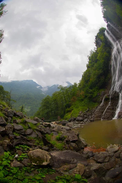 Mencuna Waterfall One Most Magnificent Waterfalls Eastern Black Sea Turkey — Zdjęcie stockowe