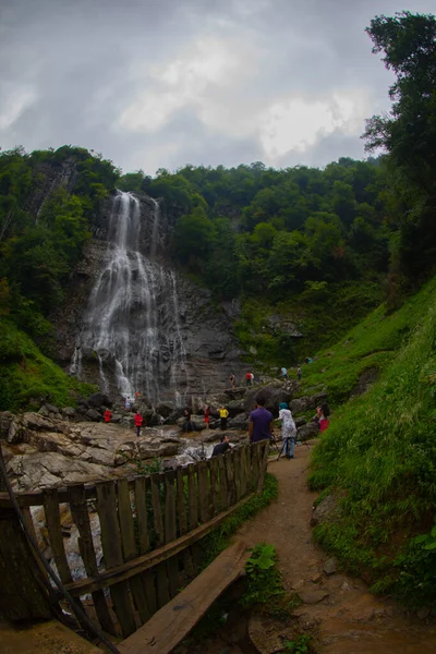 Mencuna Waterfall One Most Magnificent Waterfalls Eastern Black Sea Turkey — 图库照片