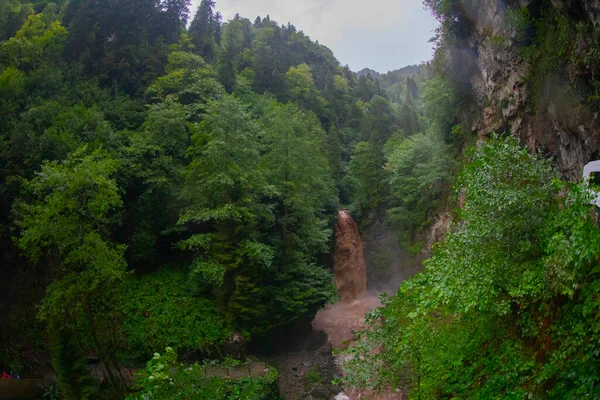 Přísně Tajné Plavecké Díry Palovit Vodopády Jsou Městě Rize Krůtí — Stock fotografie