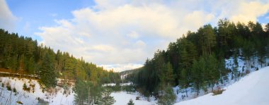 Bozcaarmut Pond panoramic view shot