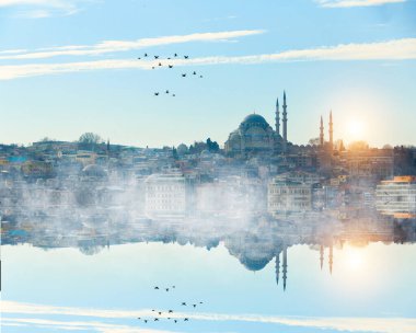 istanbul foggy view panoramic photographed
