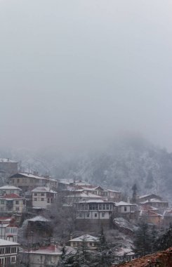Panorama of Tarakl town view with old Ottoman houses. Located in Sakarya province and is one of Cittaslow Movement in Turkey.