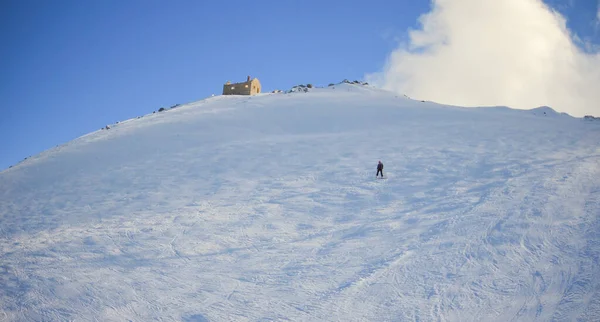 Uludag Mountain Climbing Panoramic Views People Skiing Uluda Uludag Turkey — 스톡 사진