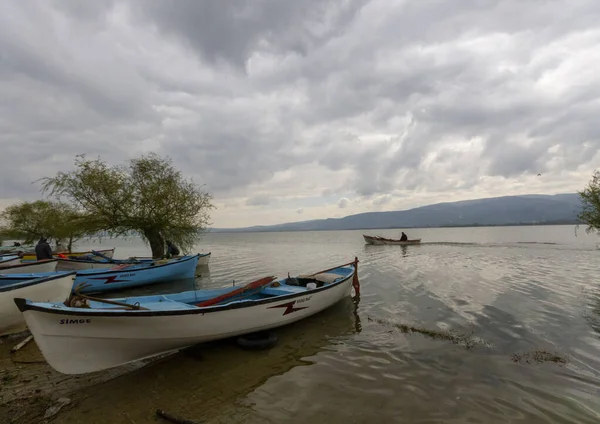 Fiskebåt Golyazi Village Turkey — Stockfoto