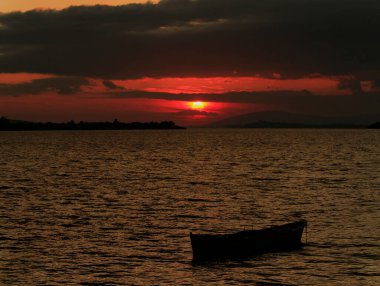 Panorama photos were taken of a cute fishing village in Golyazi village, Bursa.