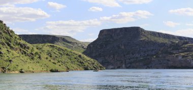 Halfeti Village with a sunken mosque in anlurfa, Halfeti most beautiful panoramic photos.