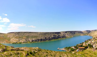 Halfeti Village with a sunken mosque in anlurfa, Halfeti most beautiful panoramic photos.