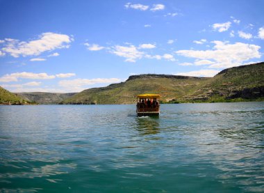Halfeti Village with a sunken mosque in anlurfa, Halfeti most beautiful panoramic photos.