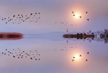 View of Lake Iznik with boats. Iznik is the ancient city of Niceae (or Nicea). Today part of Bursa Province.