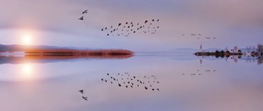 View of Lake Iznik with boats. Iznik is the ancient city of Niceae (or Nicea). Today part of Bursa Province.