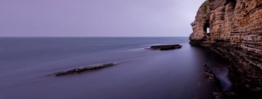  Spring season. The cliffs of the resort town of Kerpe on the Black Sea coast. Kandira -Kocaeli -Turkey