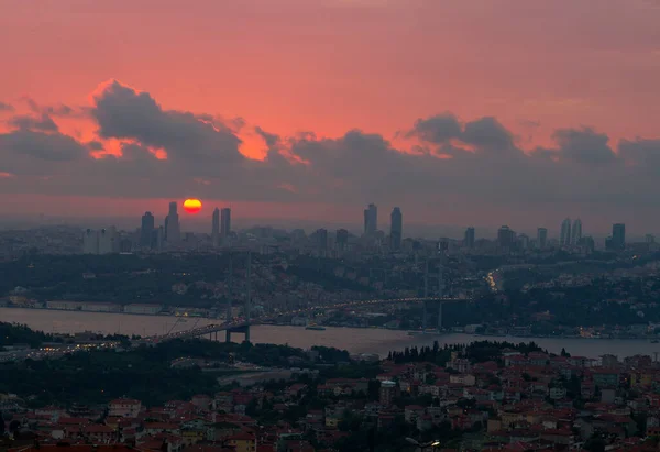 July Martyrs Bridge Bosphorus Bridge Fantastically Photographed —  Fotos de Stock