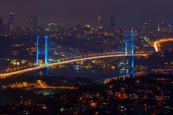 July Martyrs Bridge Bosphorus Bridge Fantastically Photographed — Fotografia de Stock