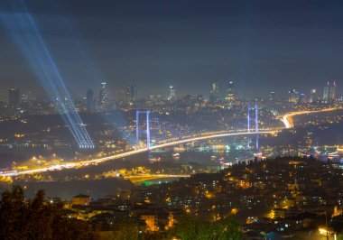 Celebration with fireworks. Istanbul Turkey