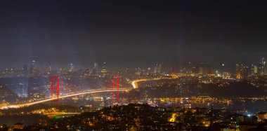 Celebration with fireworks. Istanbul Turkey