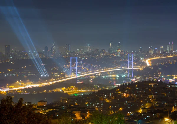 Celebration Fireworks Istanbul Turkey — Photo