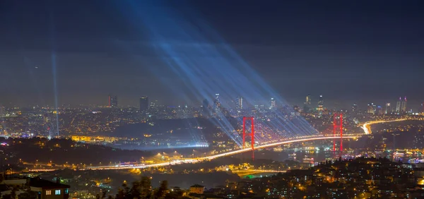 Celebration Fireworks Istanbul Turkey — Photo