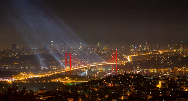Celebration with fireworks. Istanbul Turkey