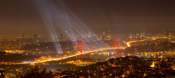 Celebration Fireworks Istanbul Turkey — Photo