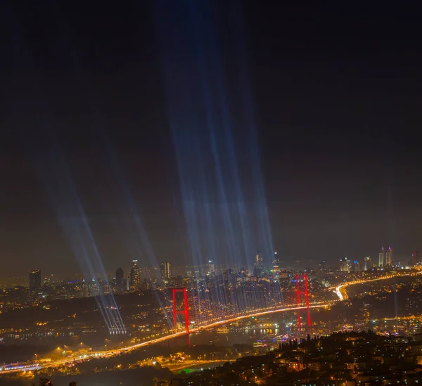 Celebration Fireworks Istanbul Turkey — Stock fotografie