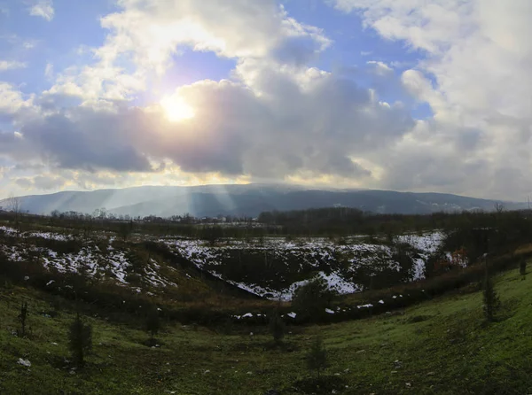 Taurus Mountains Foothill Villages Photographed Panorama — Stockfoto