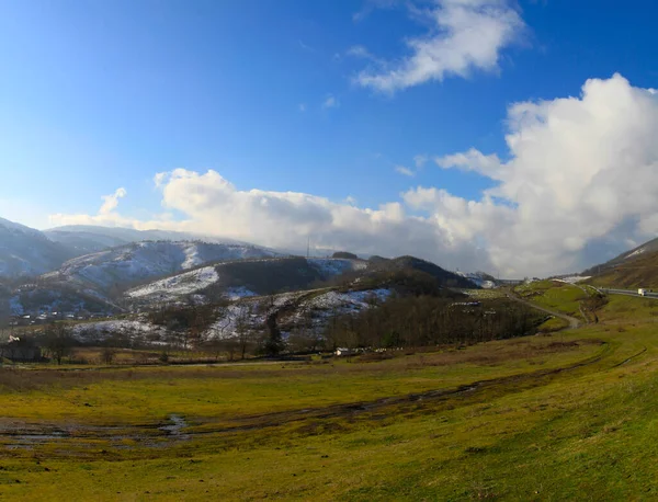 Taurus Mountains Foothill Villages Photographed Panorama — Fotografia de Stock