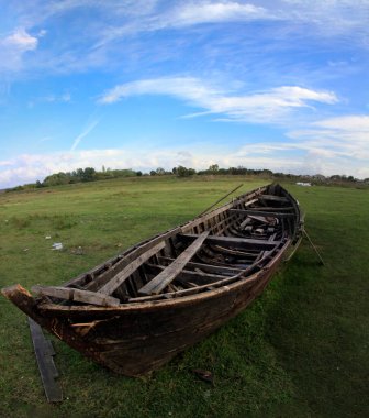Old abandoned fantastic boats , fertile village Bursa / Turkey