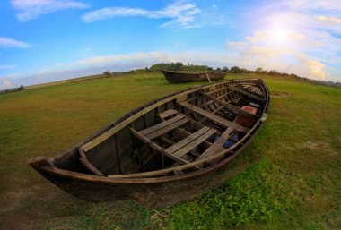 Old abandoned fantastic boats , fertile village Bursa / Turkey